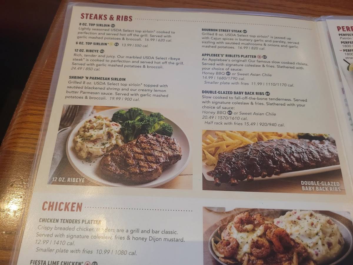 Applebee's Grill + Bar меню