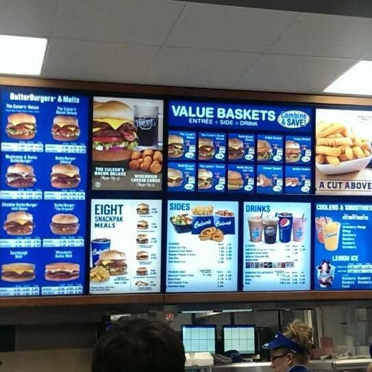 Culver’s меню