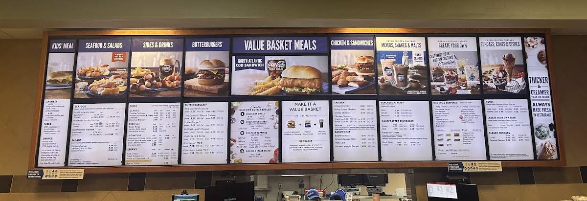 Culver’s меню