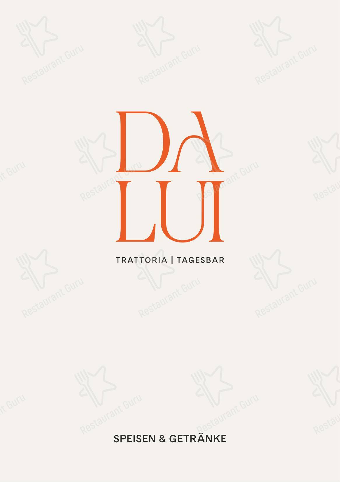Меню напитков ресторана Da Lui