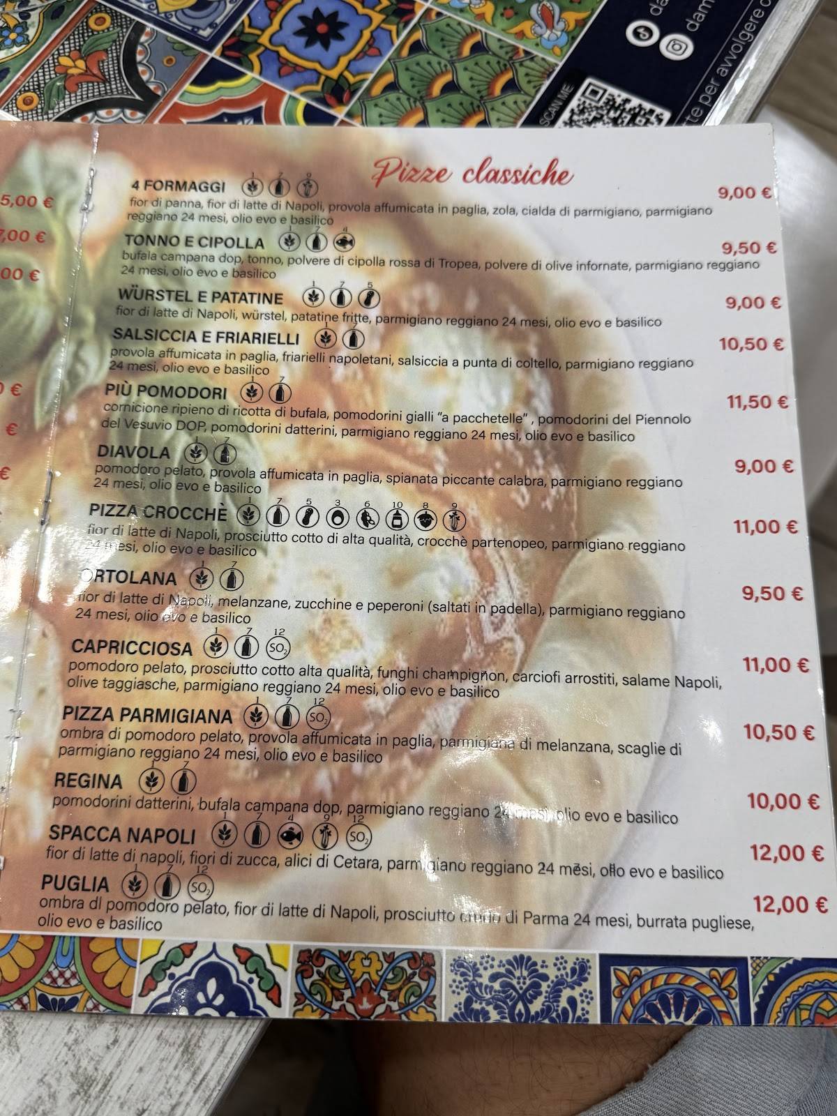 Da Michele 2.0 меню