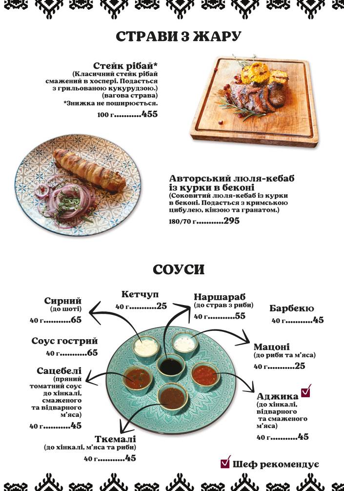 Dediko меню