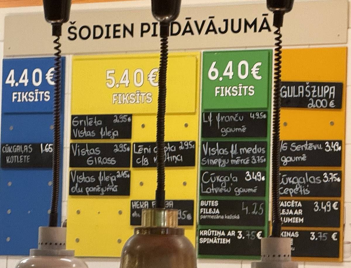 Delicio bistro- Dzirnavu меню