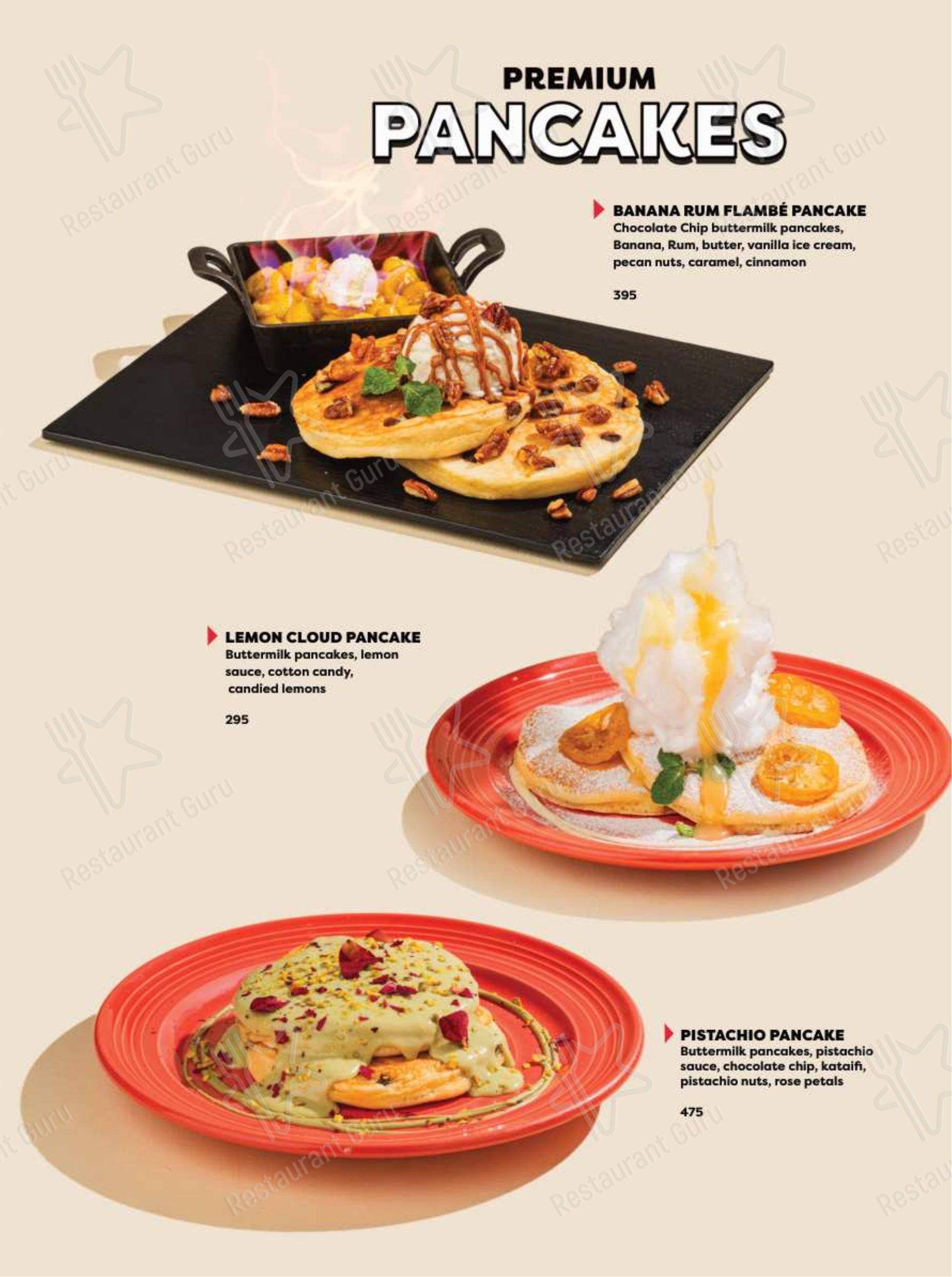 Меню ресторана Denny's в Санта-Росе
