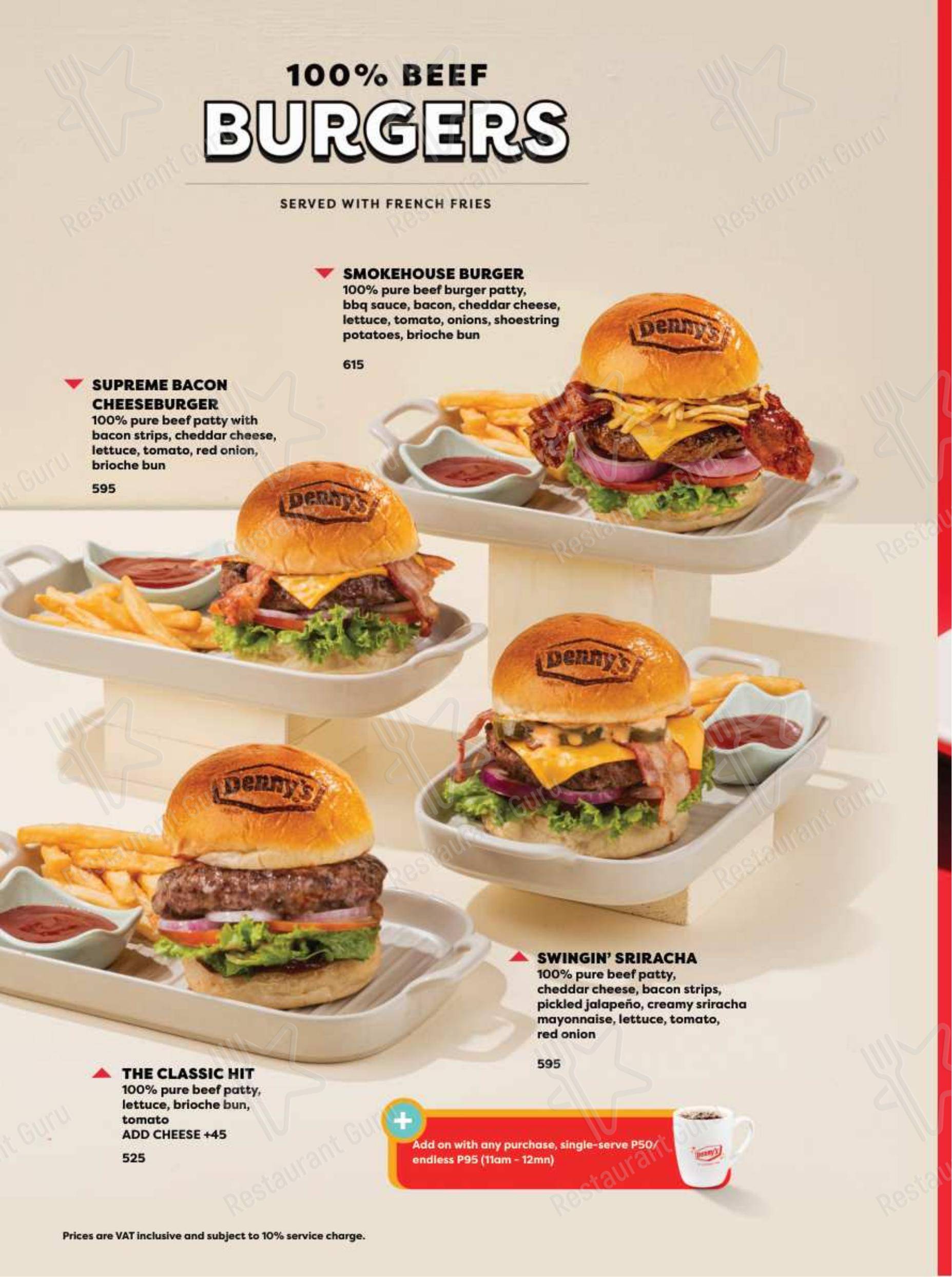 Denny's в Санта-Росе - Меню