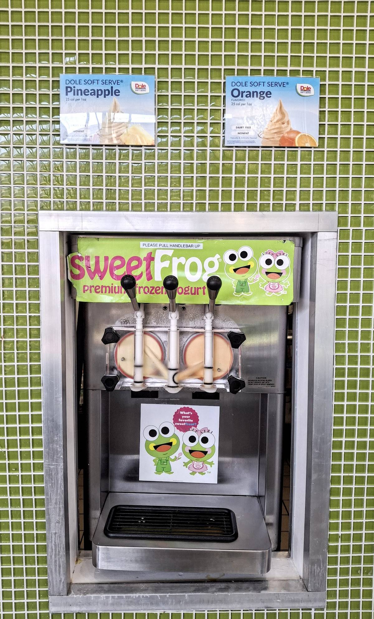 sweetFrog меню