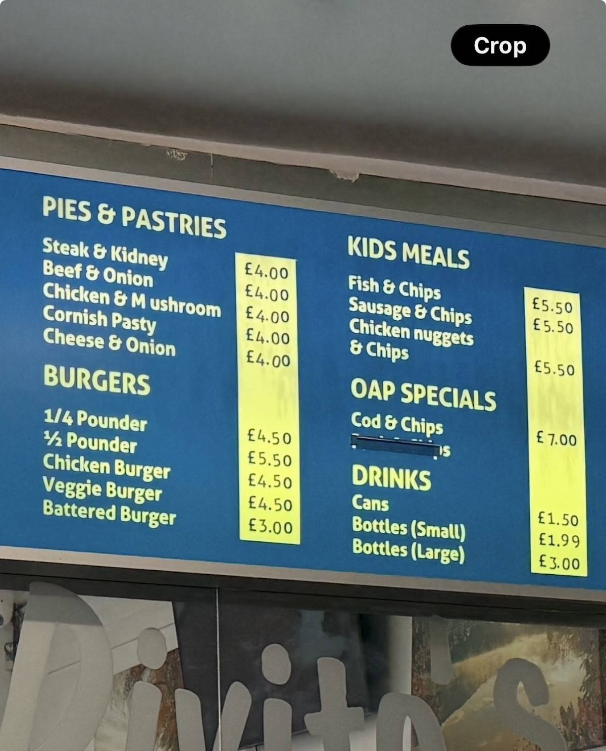 Divitos Fish Bar меню