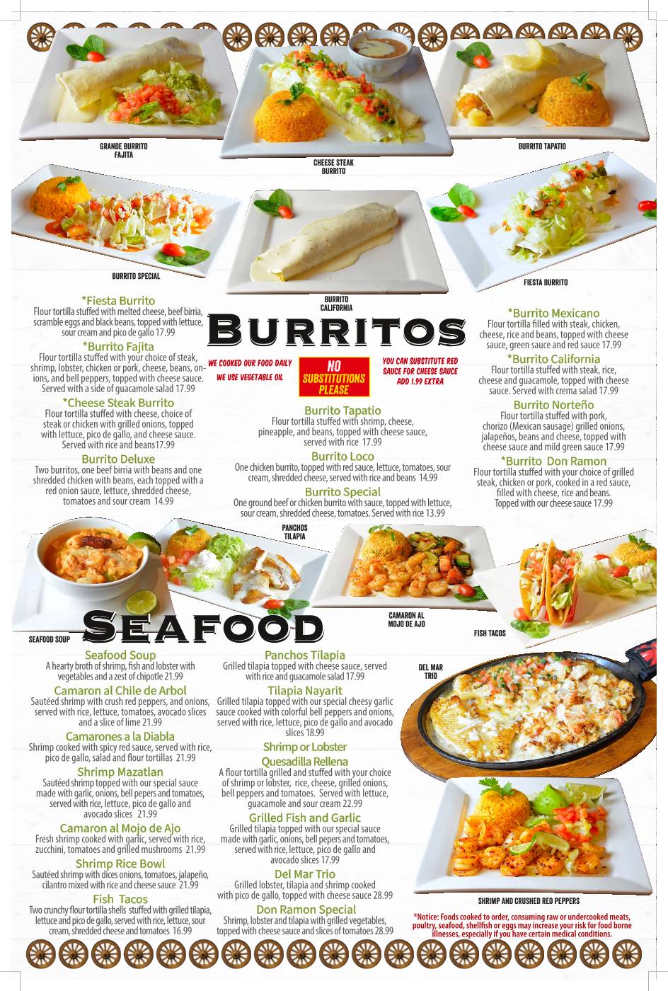 Don Ramon Mexican Restaurant меню