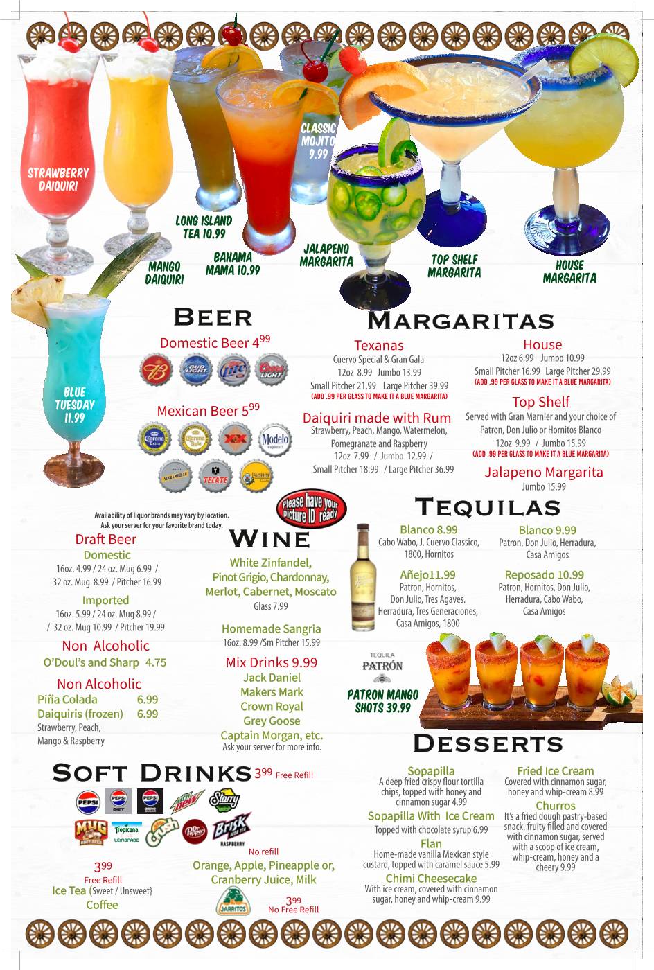 Don Ramon Mexican Restaurant меню
