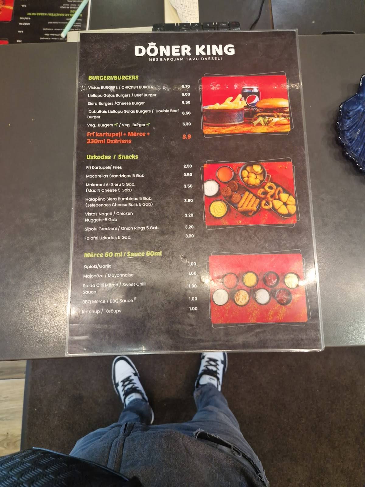 Doner king меню