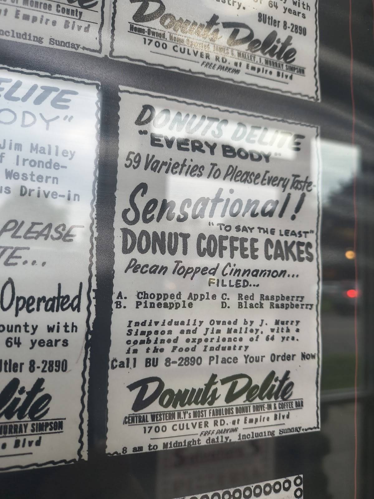 Donuts Delite меню