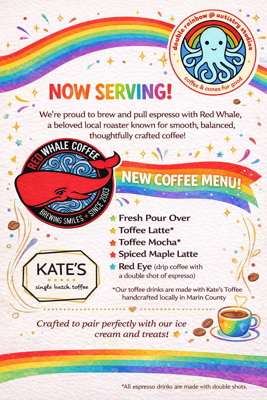 Double Rainbow Cafe меню