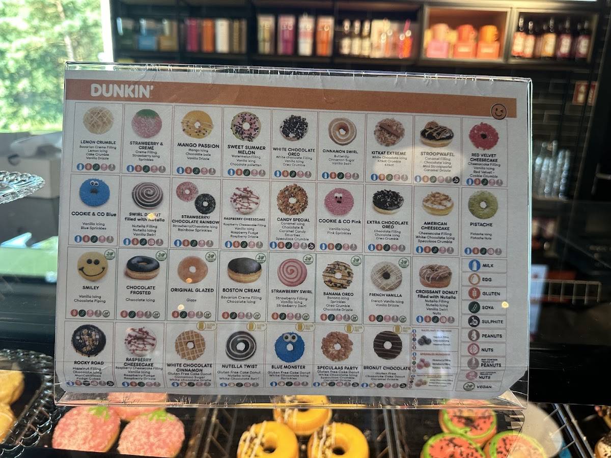 Dunkin' Drive Thru меню