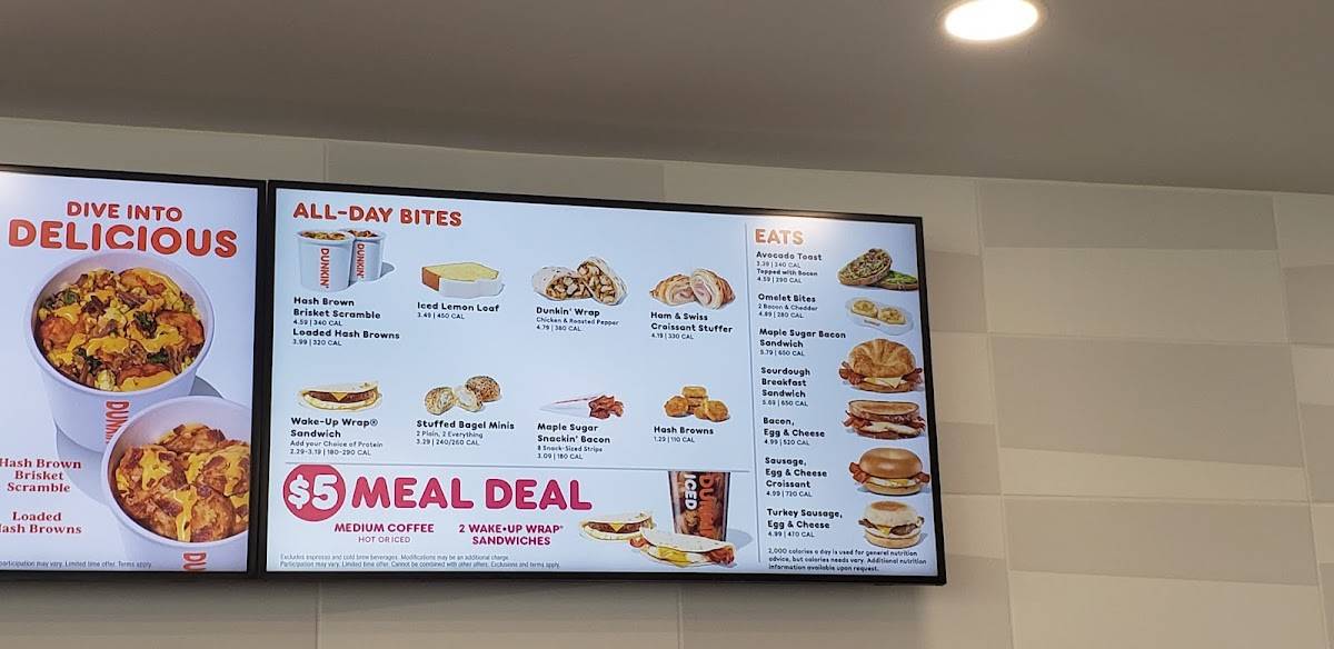 Dunkin' меню