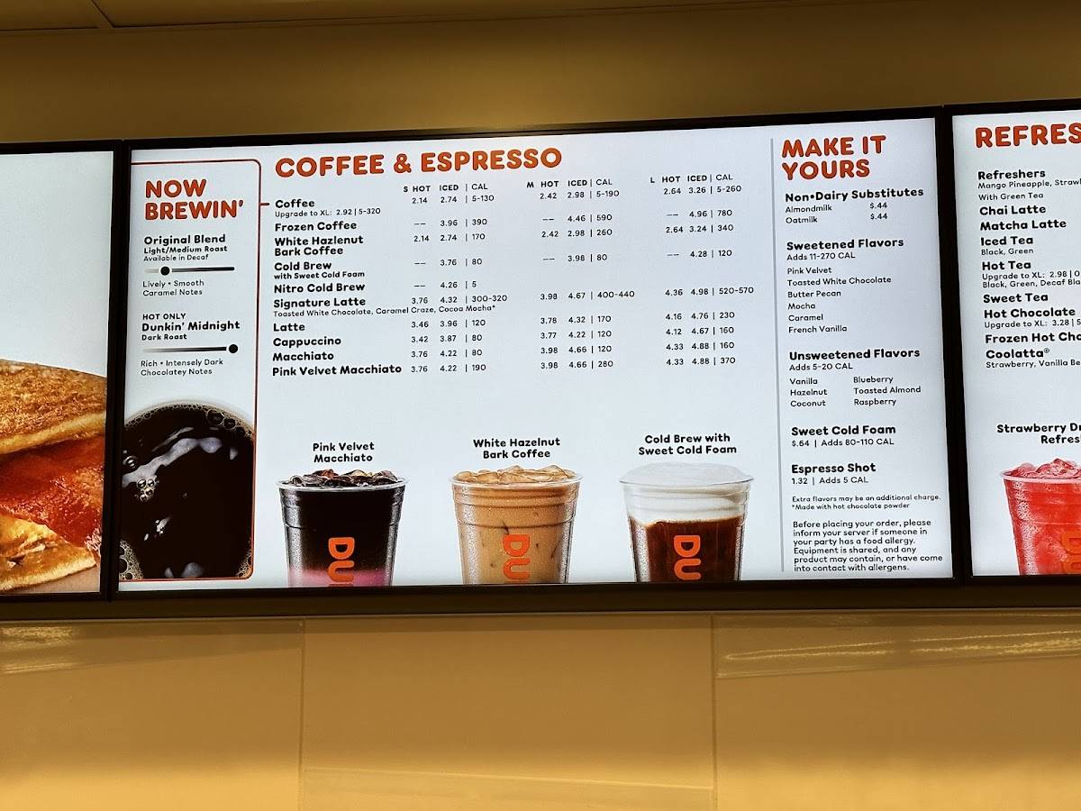 Dunkin' меню