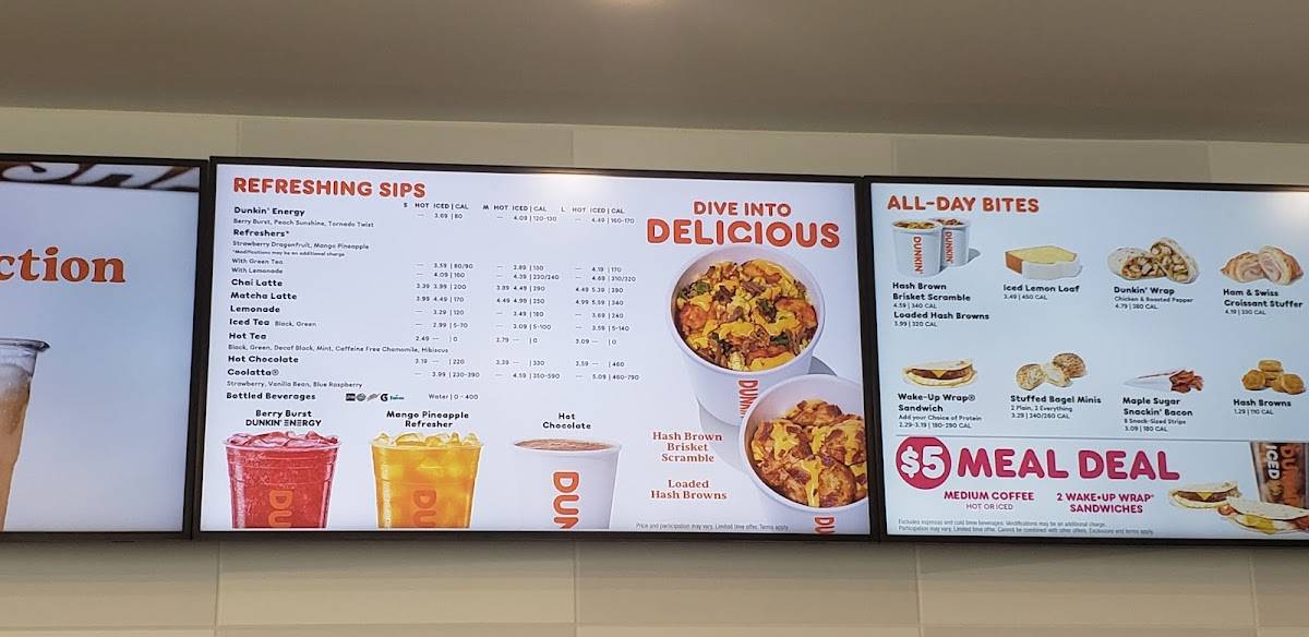 Dunkin' меню
