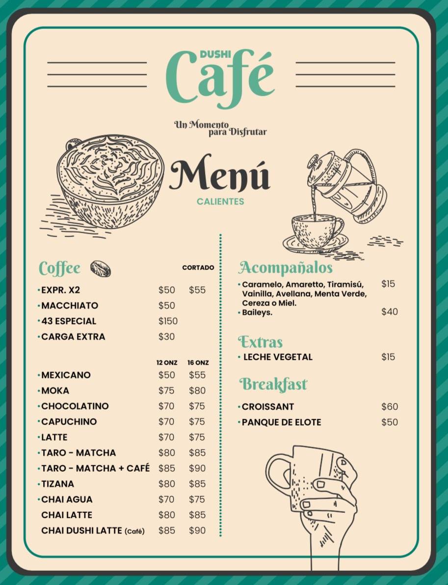 Dushi & Lucky Coffee меню