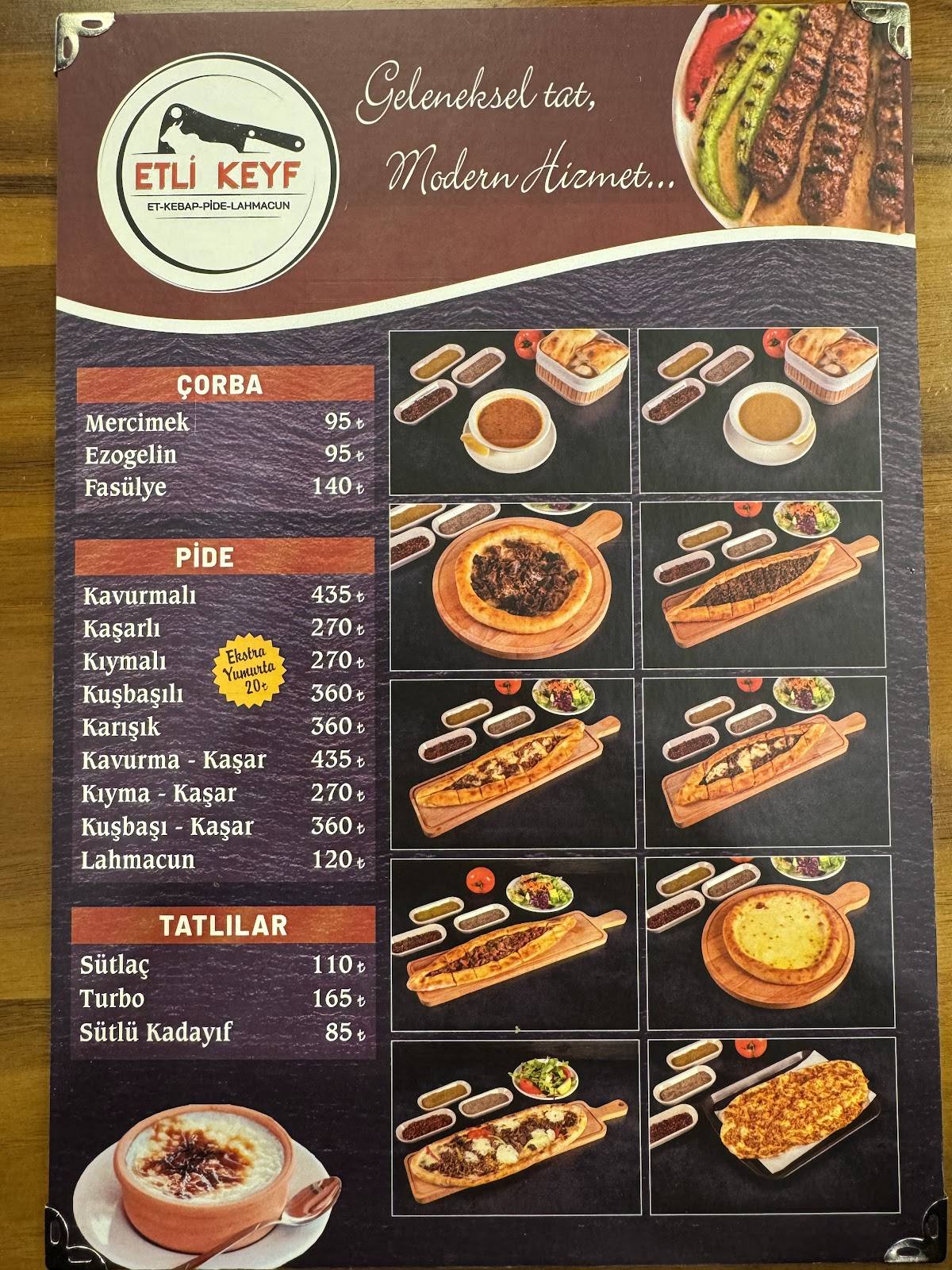 ETLİ KEYF меню