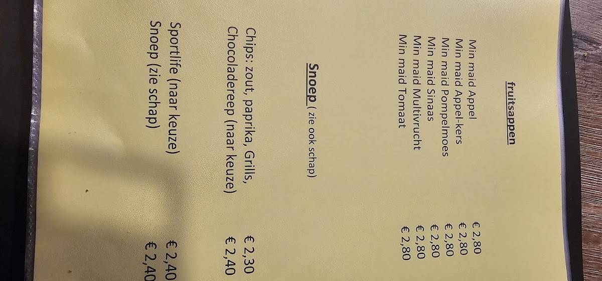Eetcafé Centrum меню