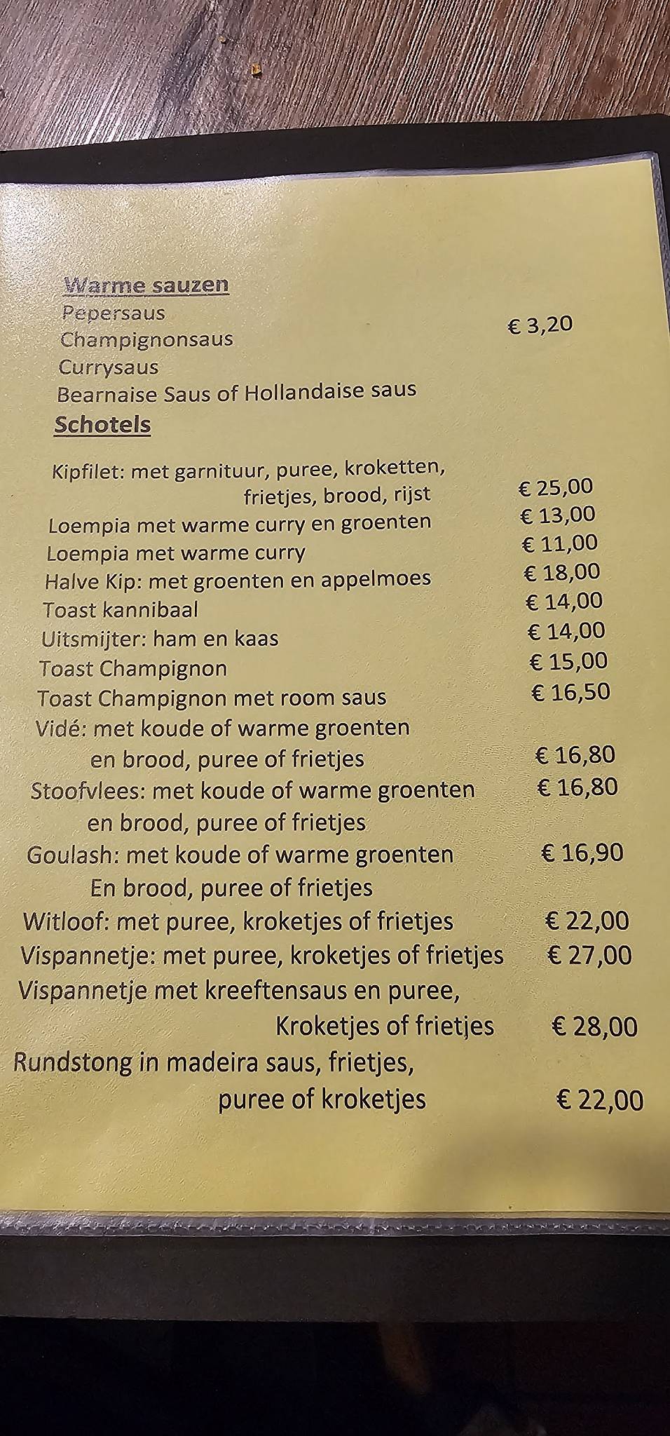 Eetcafé Centrum меню