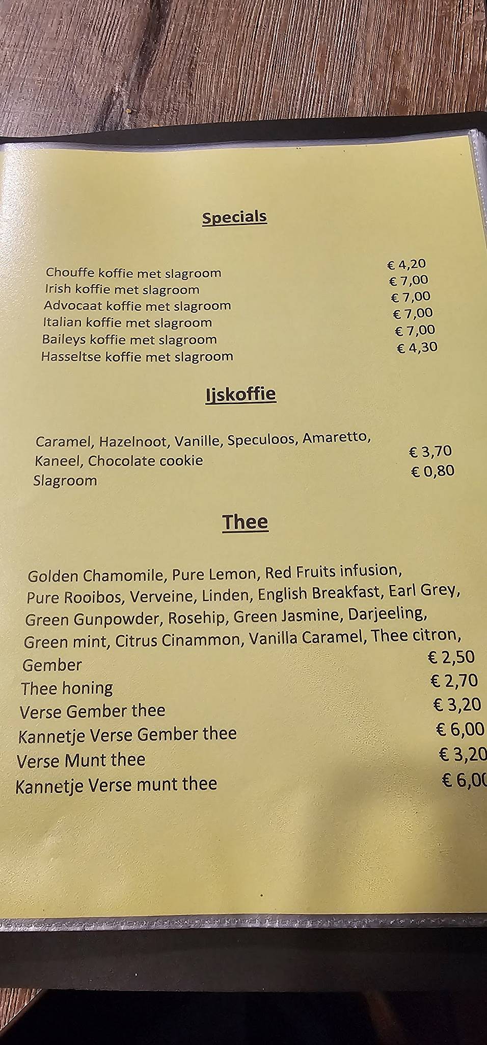 Eetcafé Centrum меню
