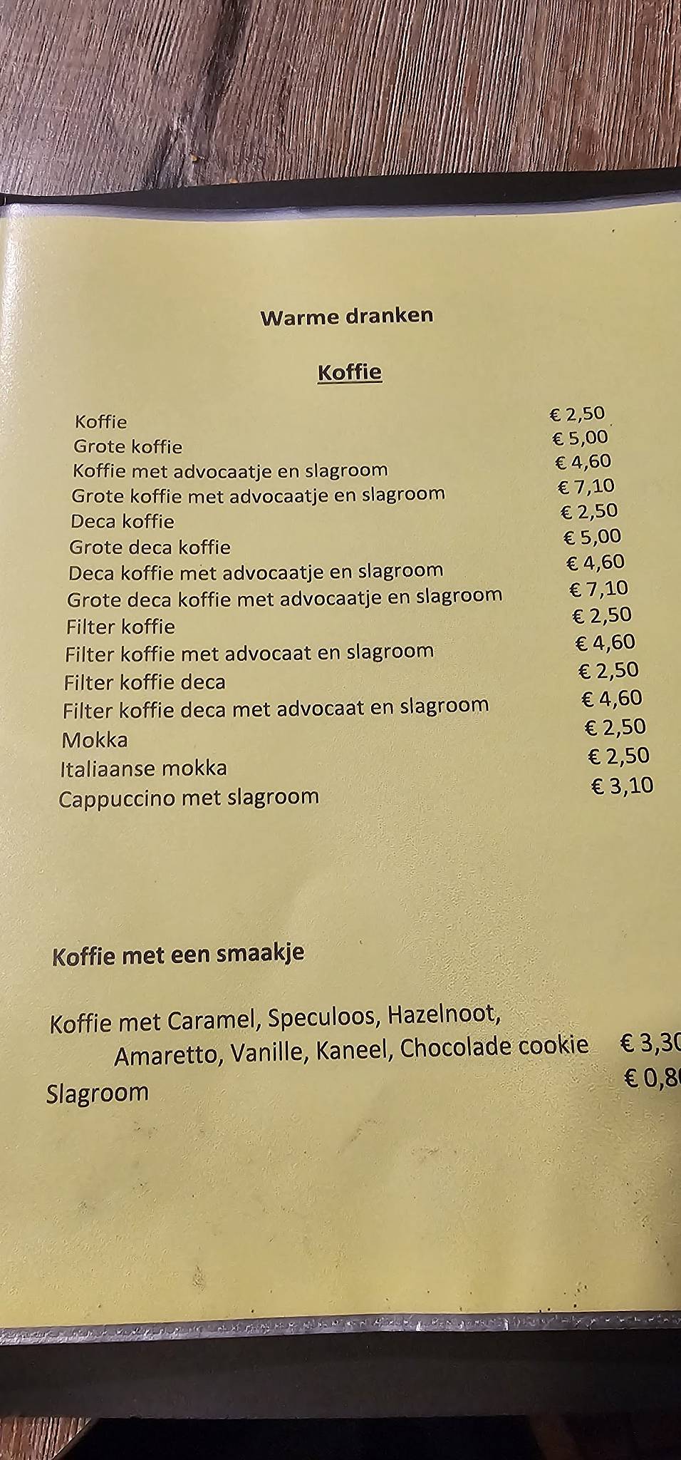 Eetcafé Centrum меню