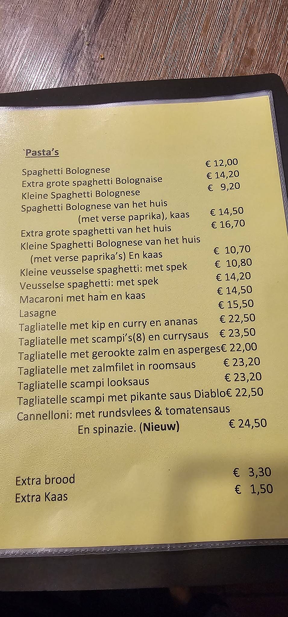 Eetcafé Centrum меню