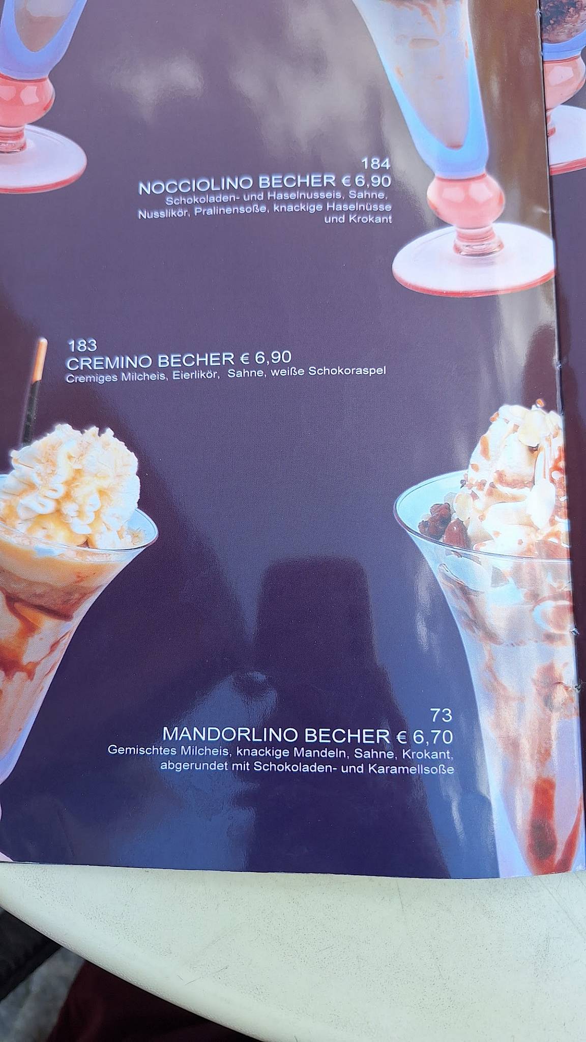 Eiscafé Roma меню