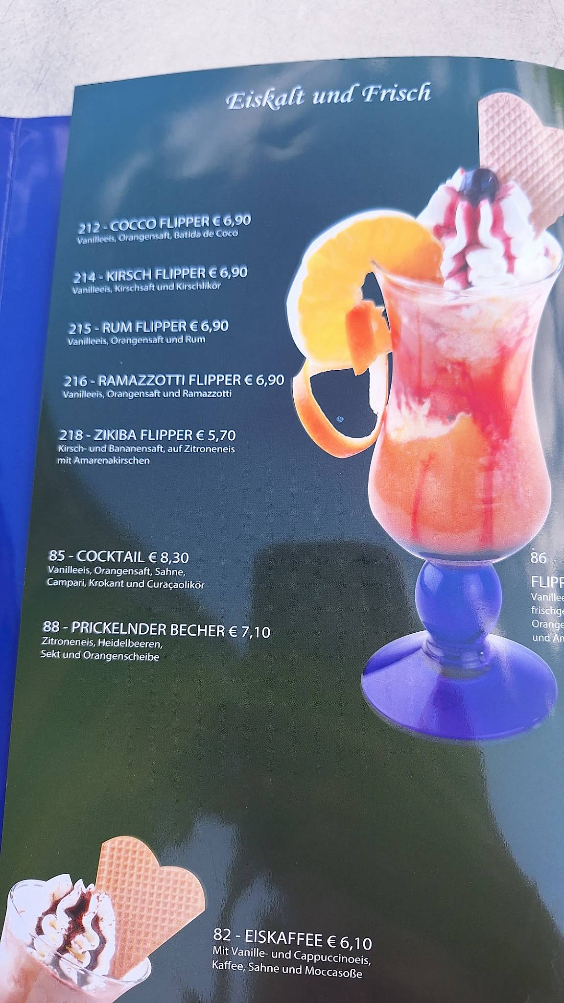 Eiscafé Roma меню
