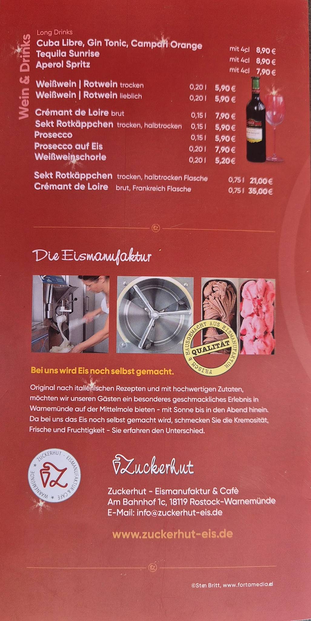 Eiscafé Zuckerhut меню