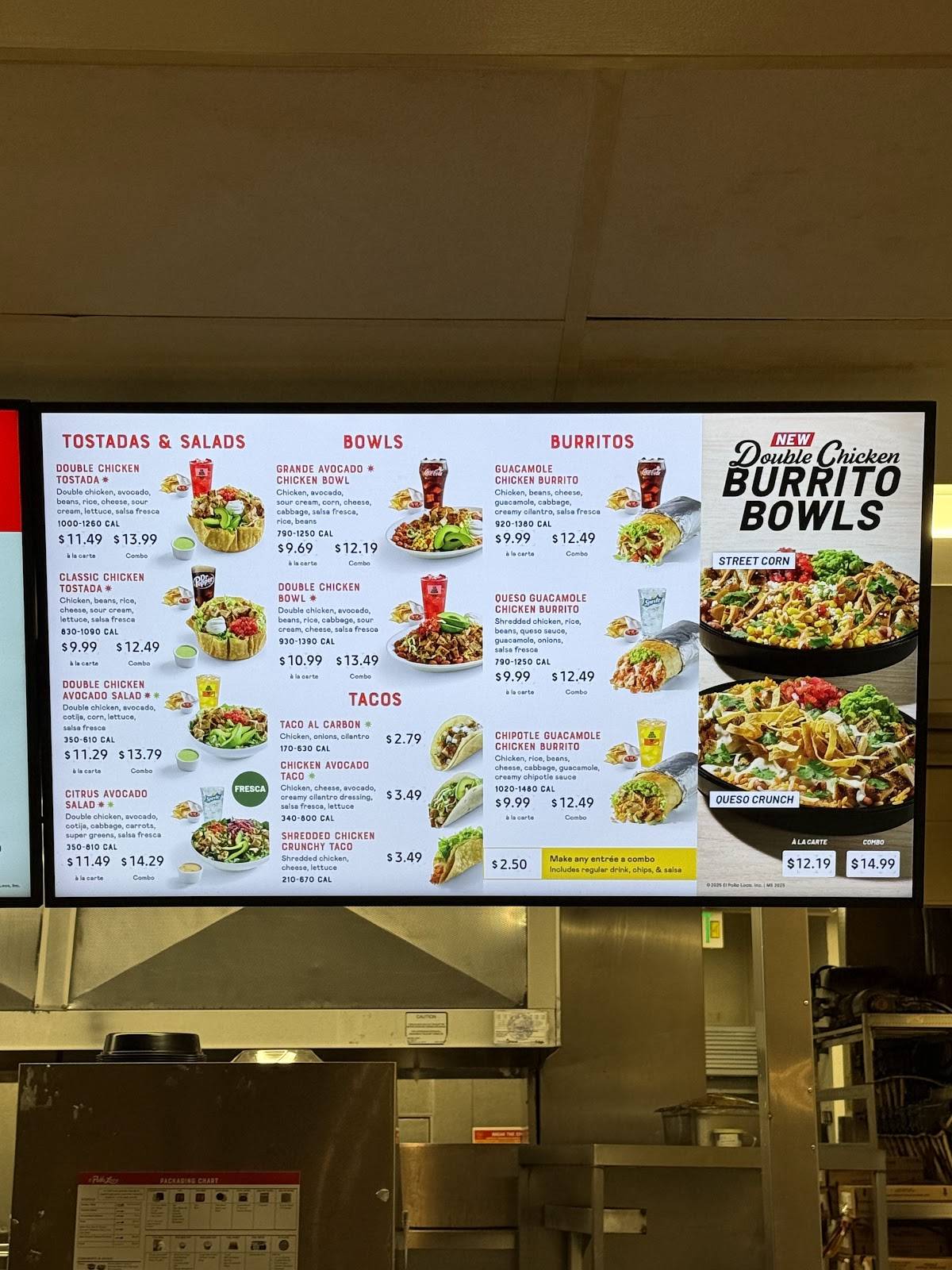 El Pollo Loco меню