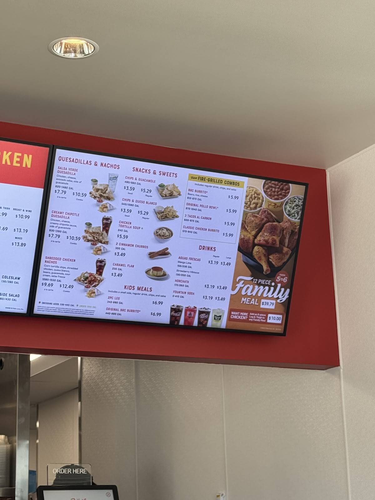 El Pollo Loco меню