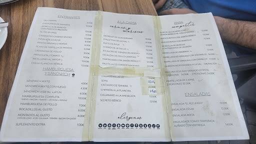 El Recuerdo меню