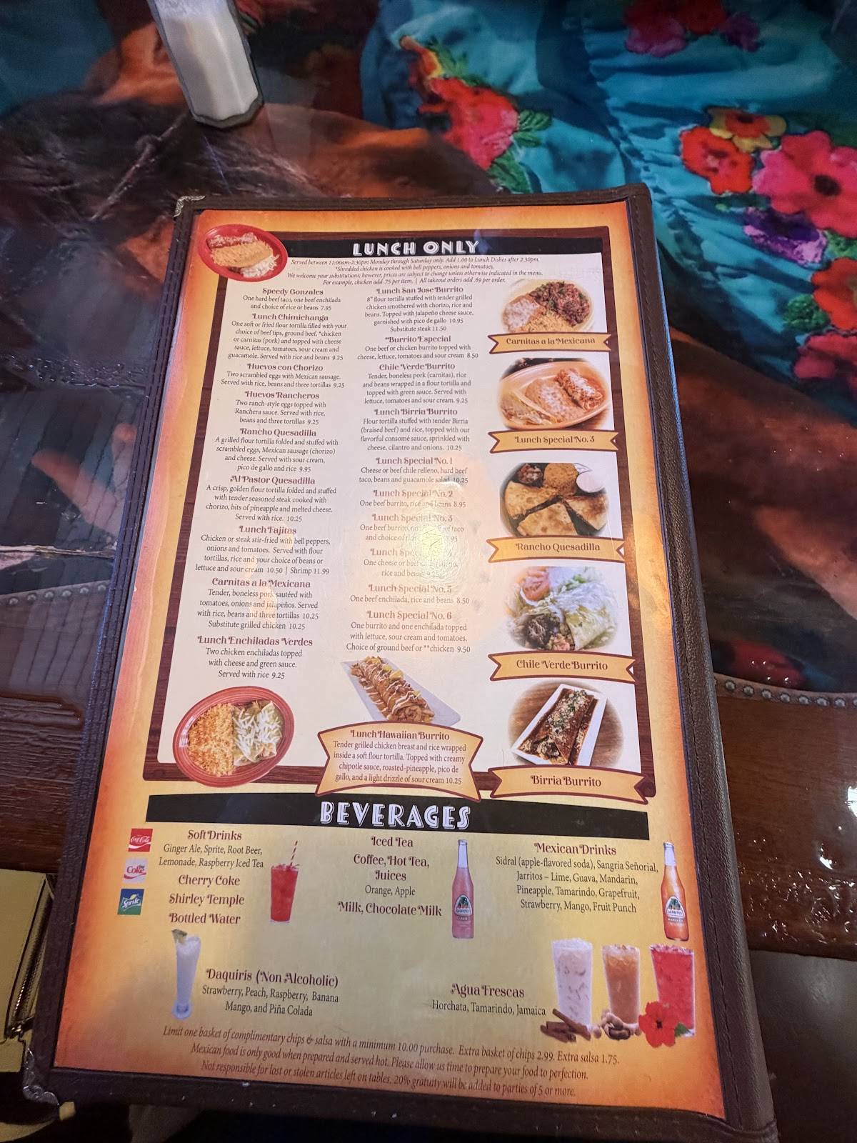 El Rodeo Mexican Restaurant меню