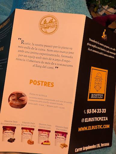 El Rustic Pizza Terrassa меню