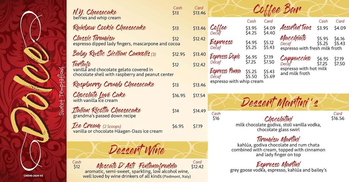Emilio's – Italian Restaurant & Pizzeria in Commack NY меню