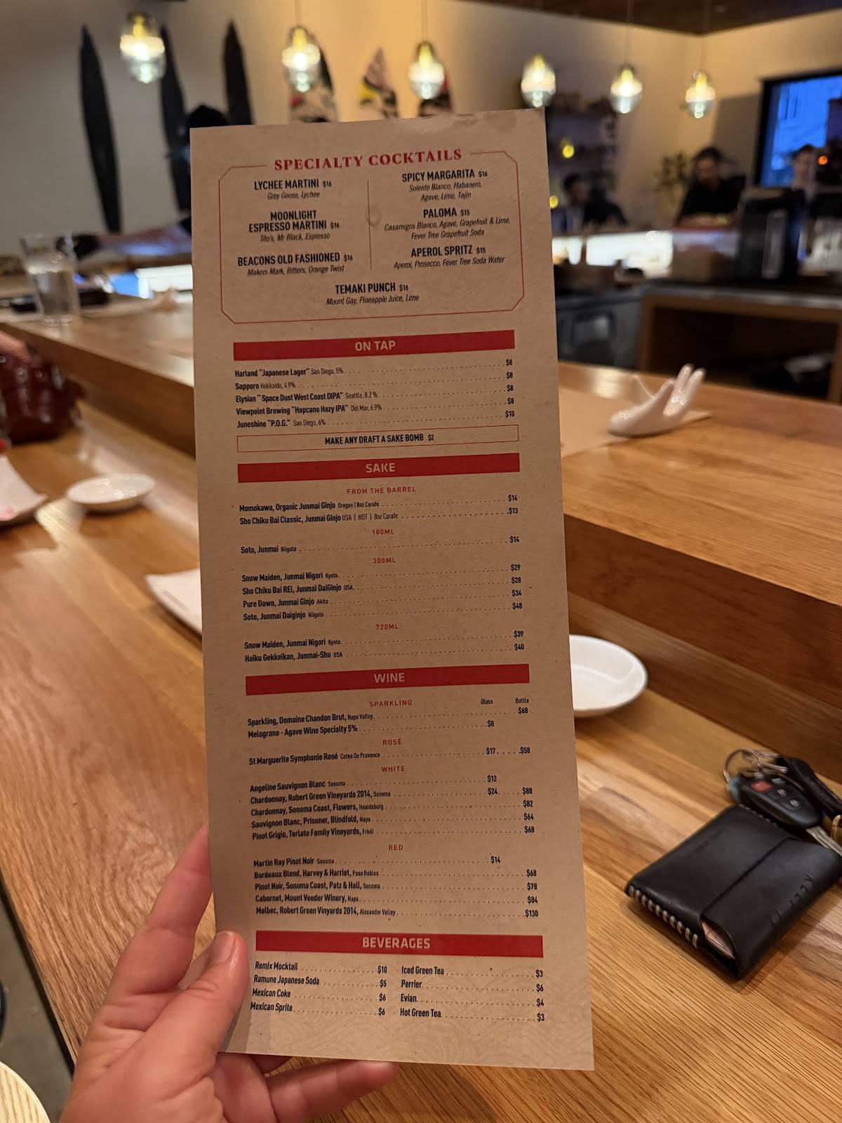 Temaki Bar Sushi меню