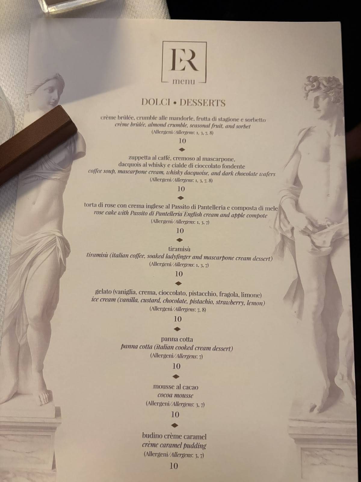 Enea Ristorante меню