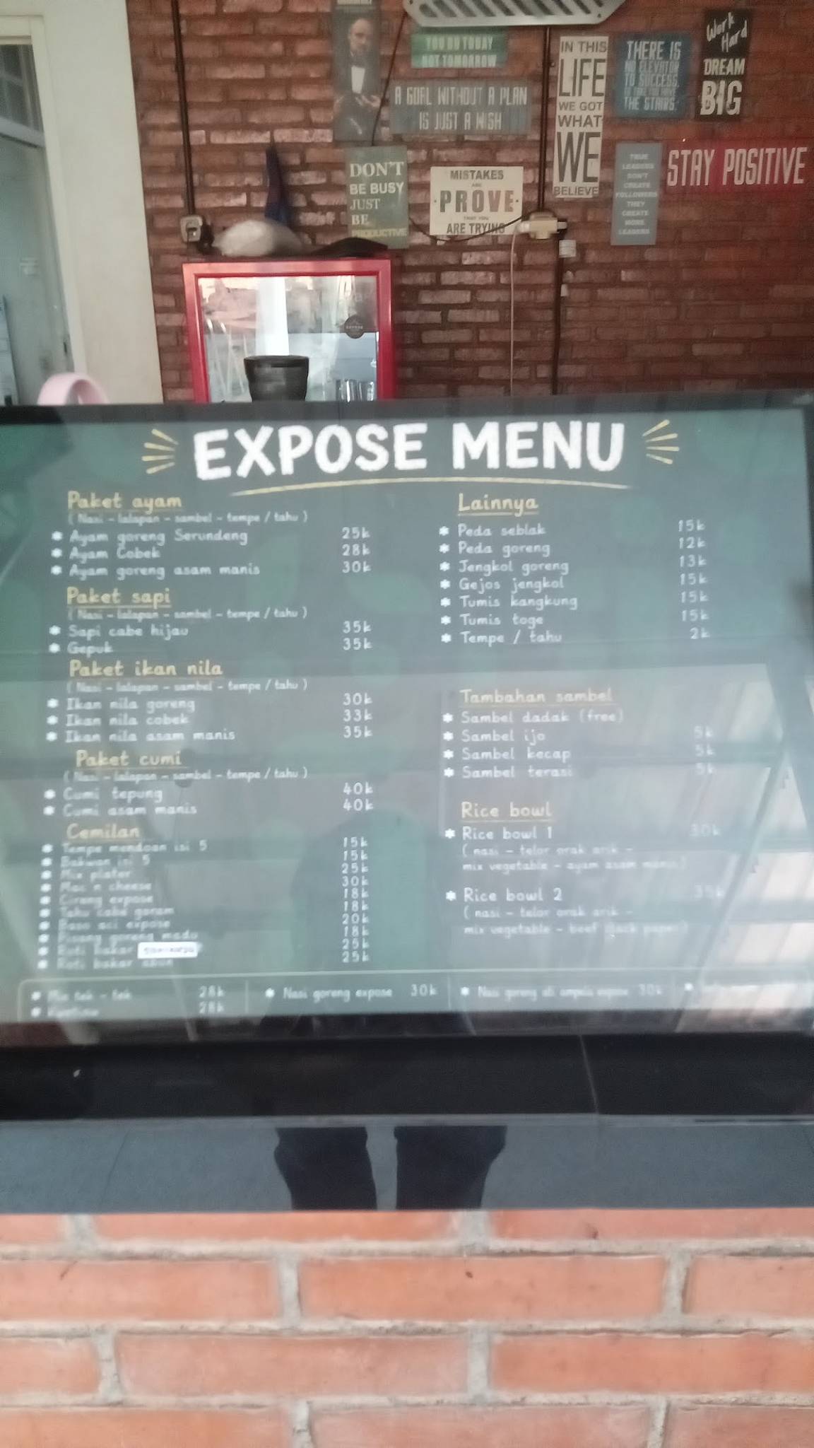Expose Coffee Subang меню