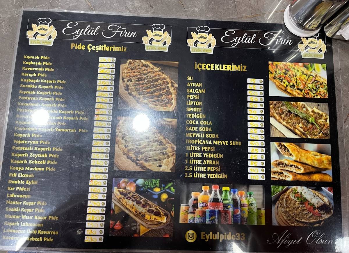 Eylül Pide ve lahmacun Salonu меню