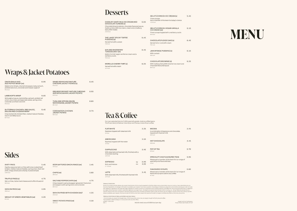 Fairway Inn меню