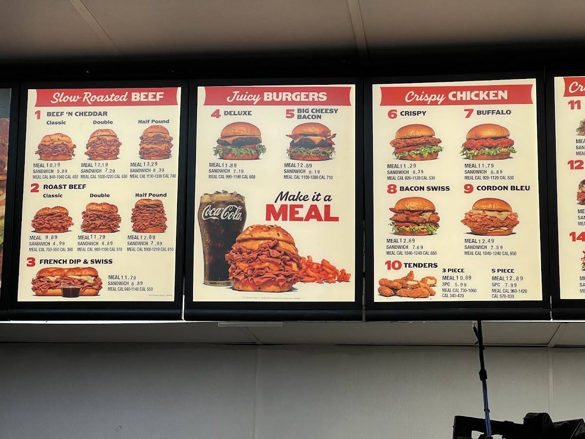 Arby's меню