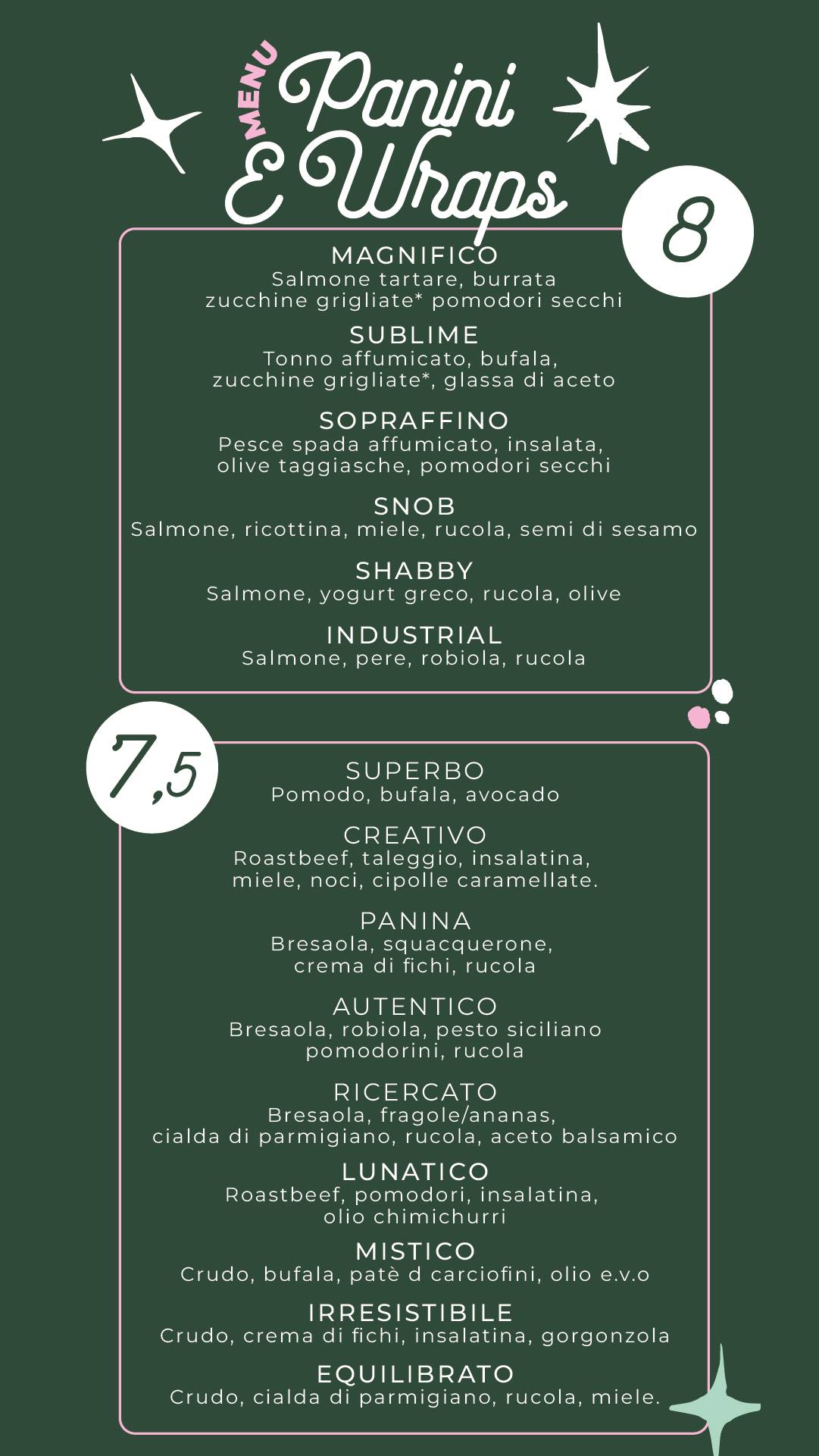 Panina - Panini e Poke меню