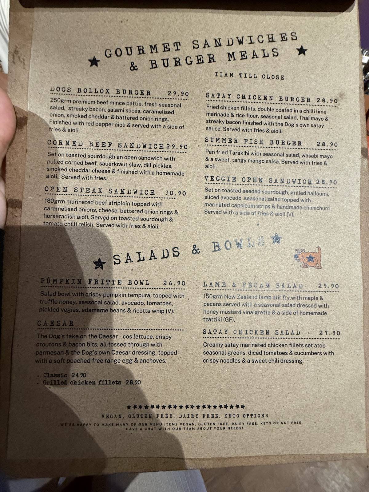 Fat Dog Cafe & Bar меню