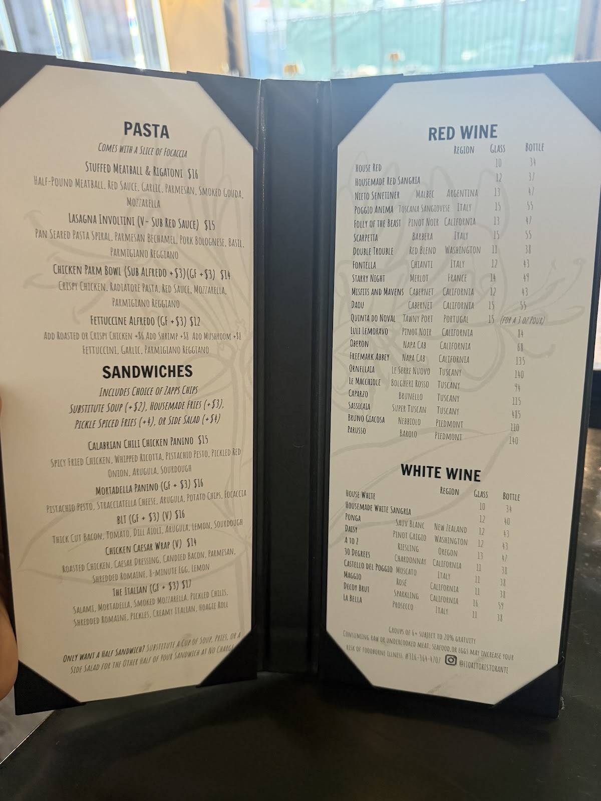 FioRito Ristorante меню