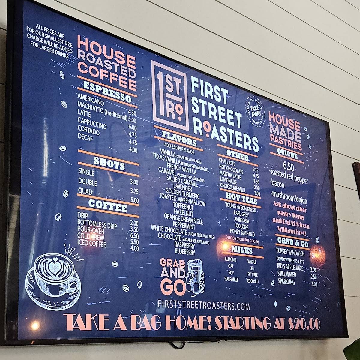 First Street Roasters меню