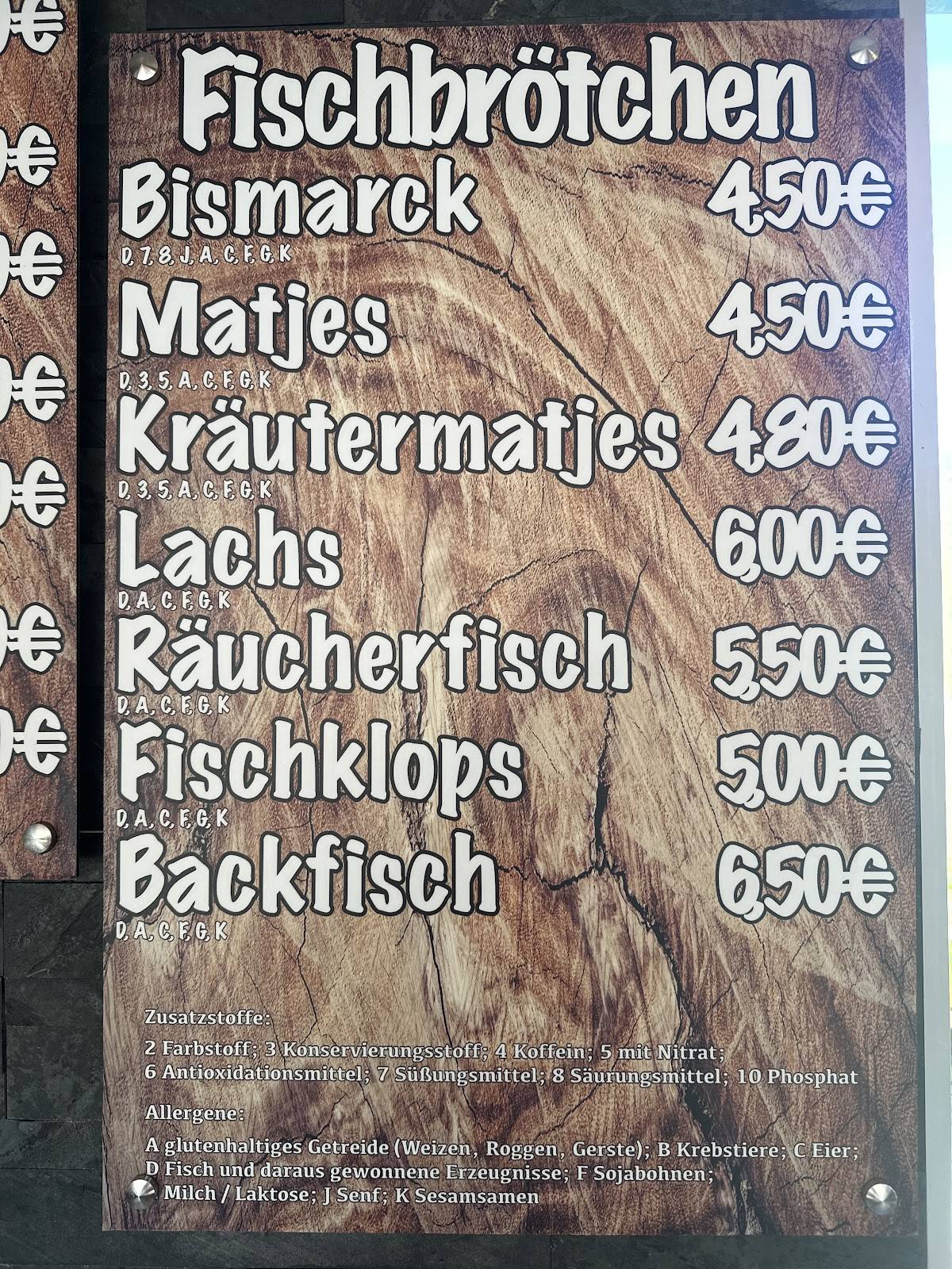 Fischräucherei Rennhack Bernsteinweg меню