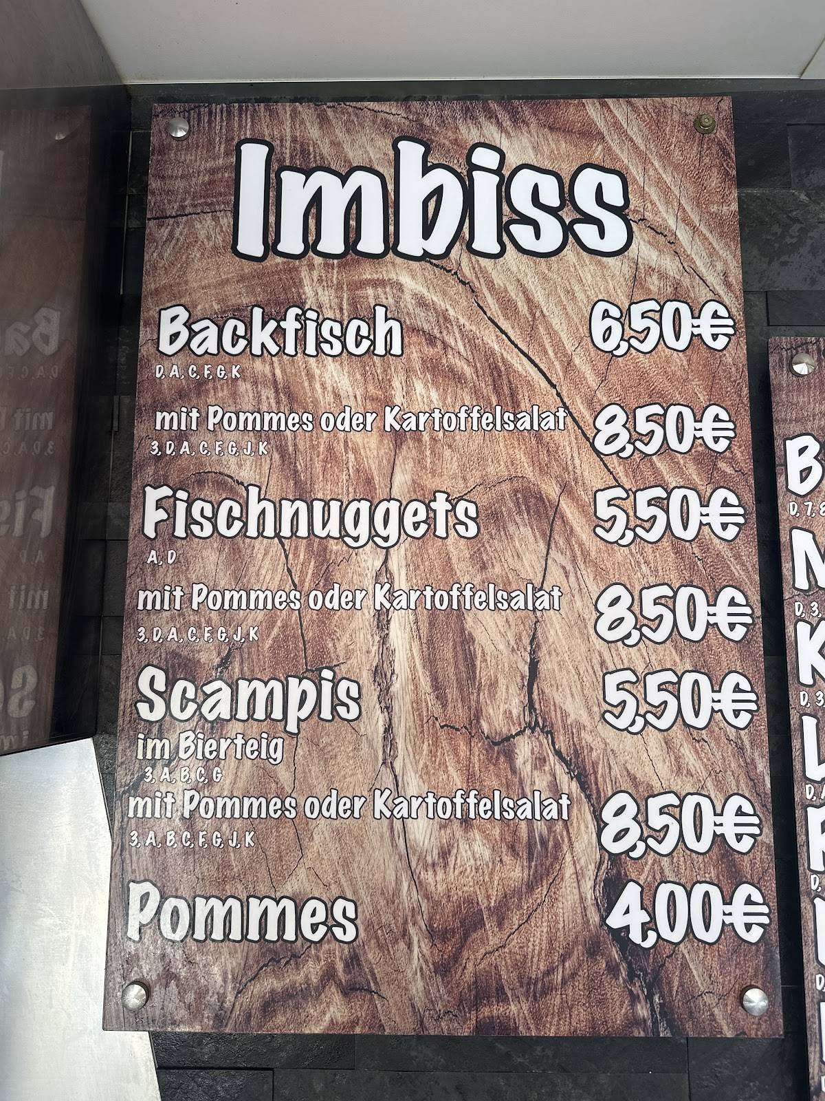 Fischräucherei Rennhack Bernsteinweg меню
