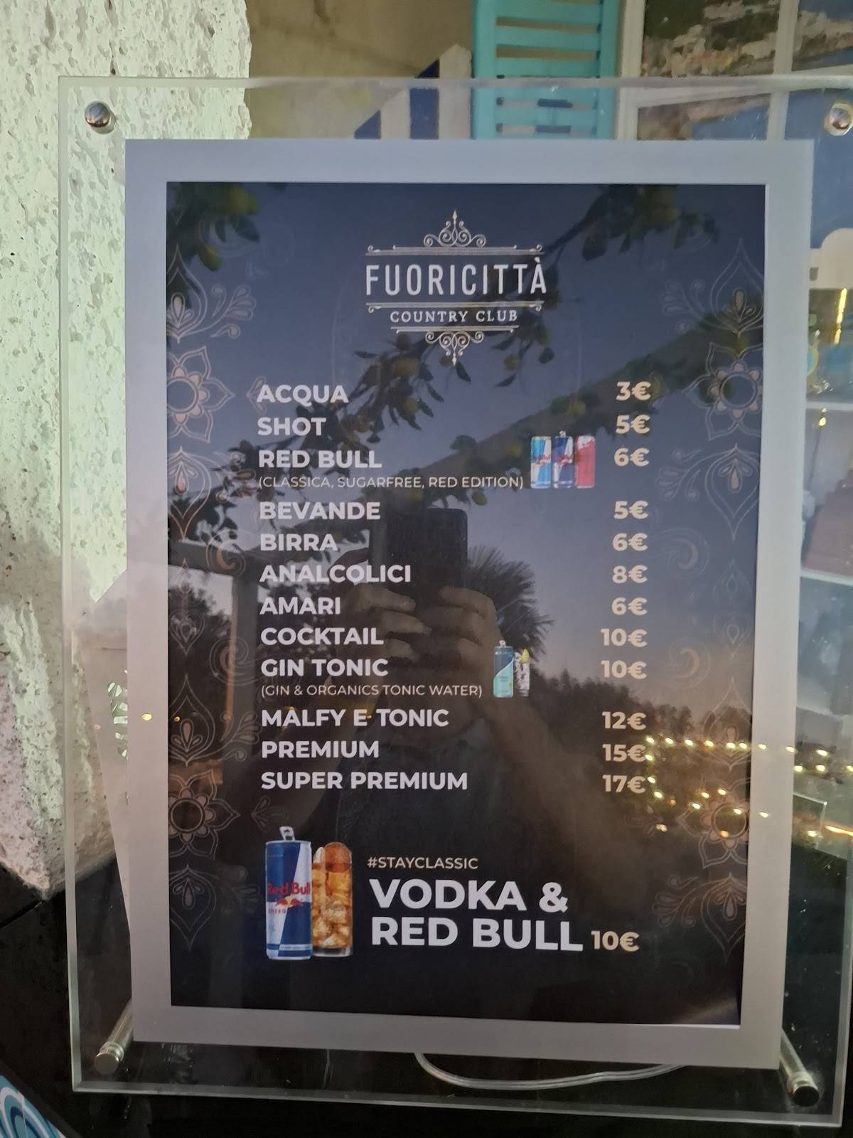 Fuoricittà - Country Club меню