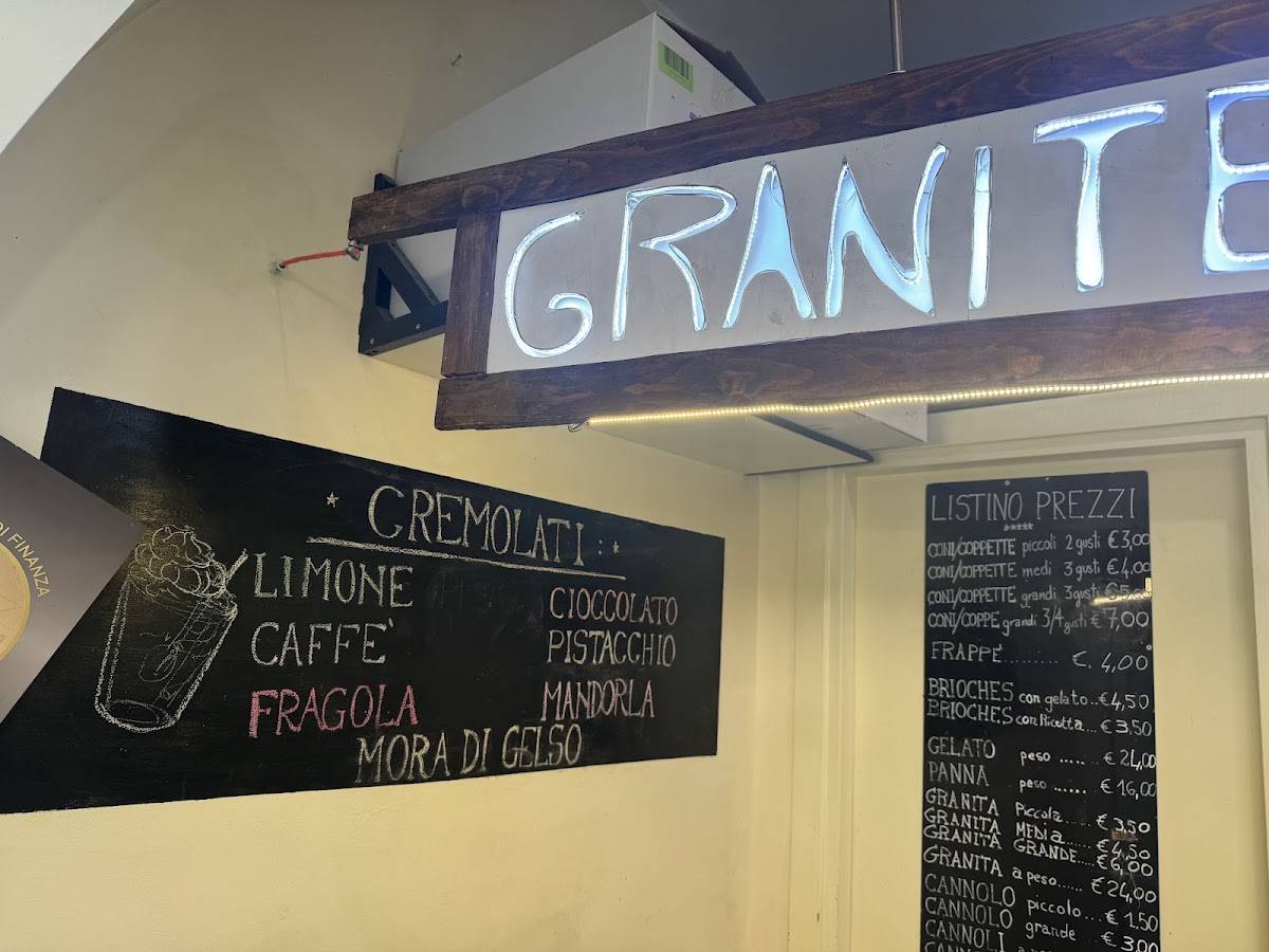 GRANGEL Granite & Gelati Roma меню